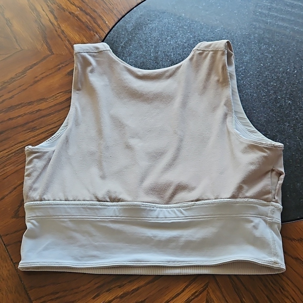 Lululemon White Kick Serve High Coverage Long Line Bra Size 10 - Picture 11 of 16